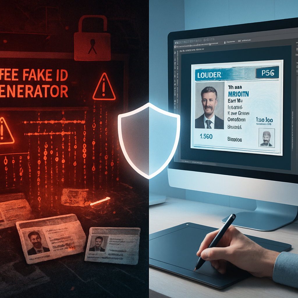 The Risks of Using Free Online Fake ID Generators (And Why PSDs Are Safer)